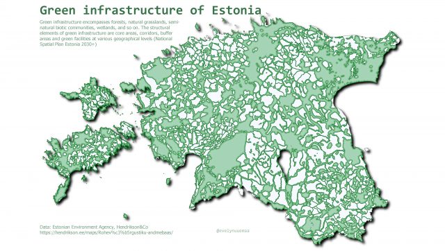 Map: green infrastructure of Estonia